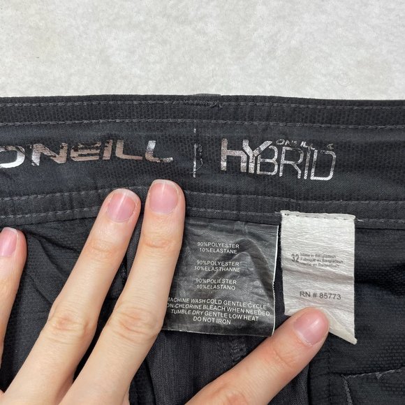 Oneill Mens Hybrid Board Shorts Size 32 Black Swim Surf Beach Cruise Vacation - Picture 9 of 11